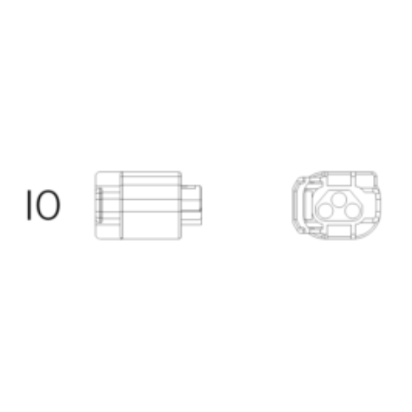 Ersatzstecker IO 3-polig-bl