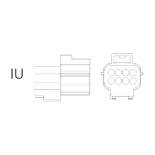 Ersatzstecker IU 8-polig-bl