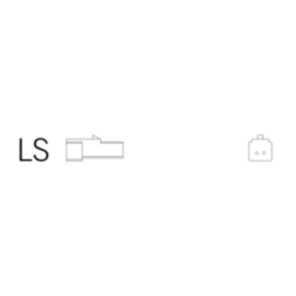 Ersatzstecker LS 2-polig-bl