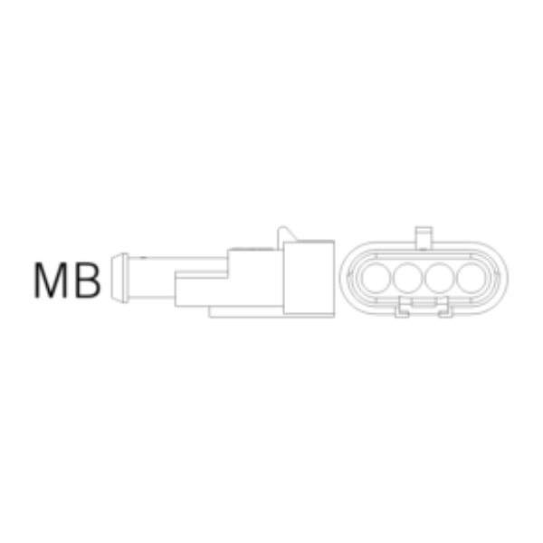 Ersatzstecker MB 4-polig-bl
