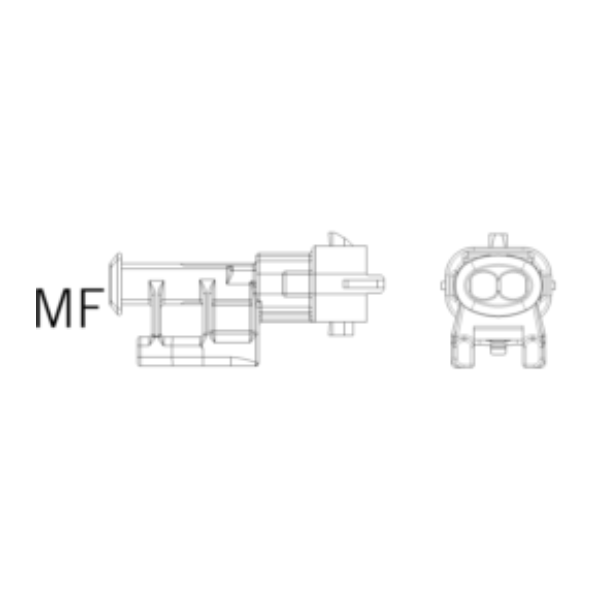 Ersatzstecker MF 2-polig-bl