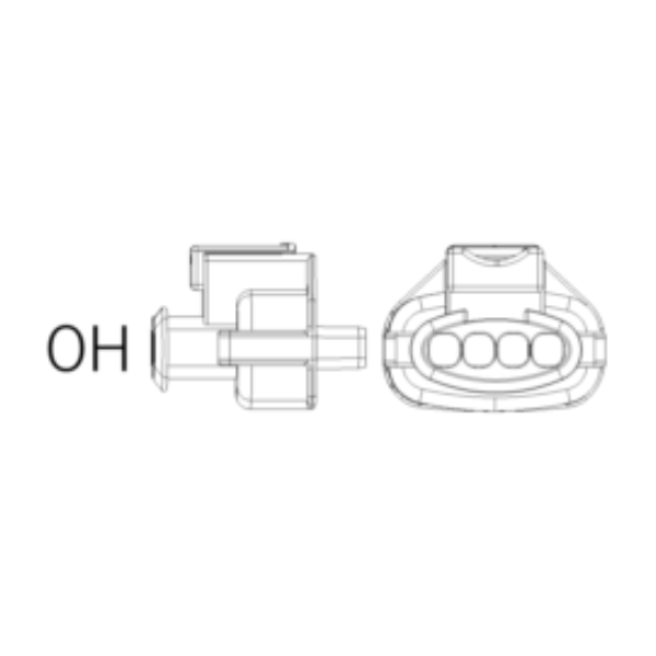 Ersatzstecker OH 4-polig-bl