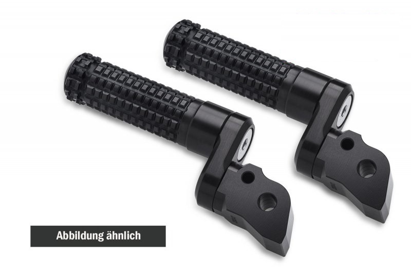Race Fahrerfußrastenset verstellbar (Versatzkit 33mm) schwarz/schwarz KTM 1290 SuperDuke R 20-