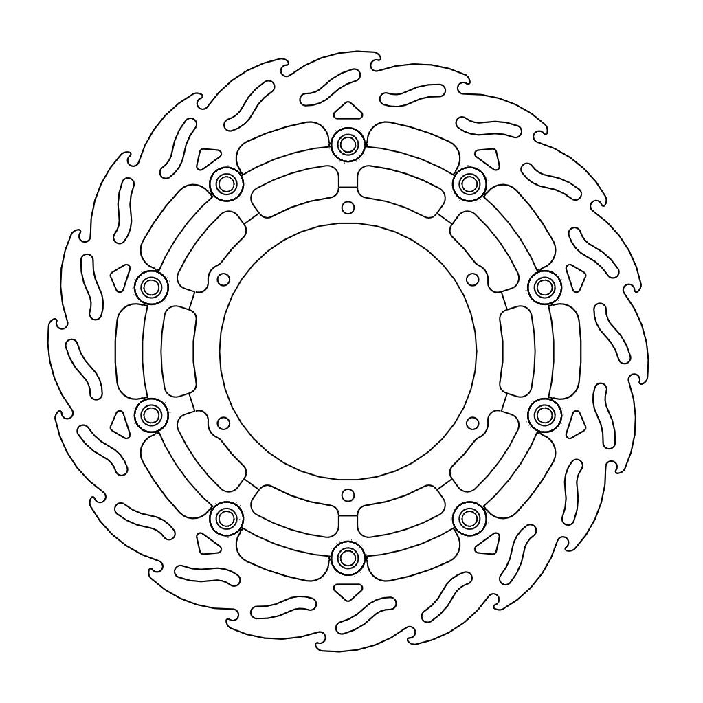 MOTO-MASTER - FLAME Floating Alu Disc 320mm front left