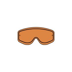 Racing Double Lens Motorradbrille - Orange