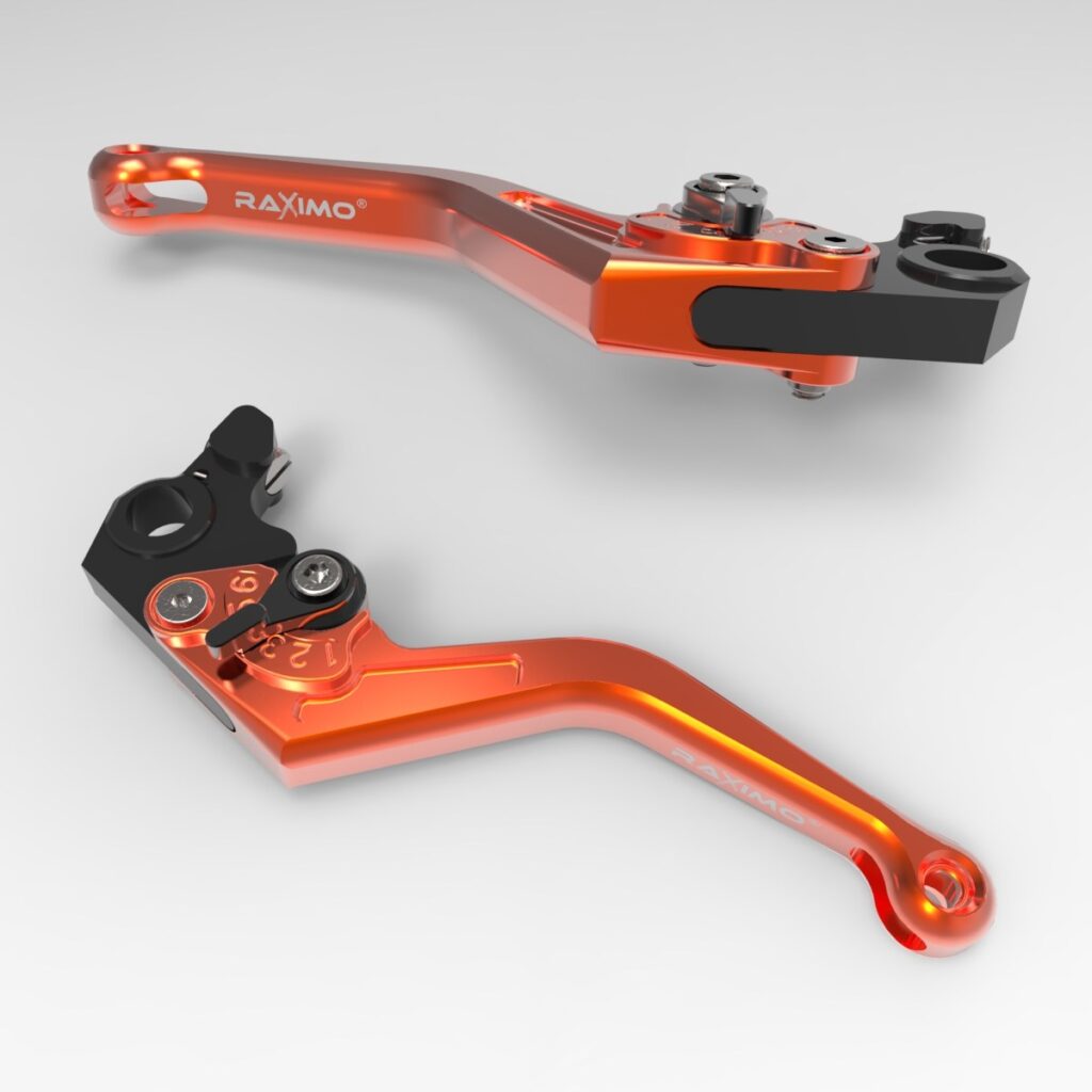 Brems- und Kupplungshebelset kurz orange KTM Enduro R ab 13 & 690 Duke 14-19 & 1090 ADV/R ab 17