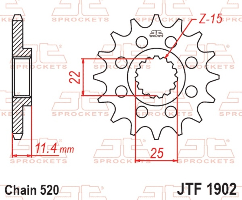 JT SPROCKETS Standard Stahlritzel vorne - 520