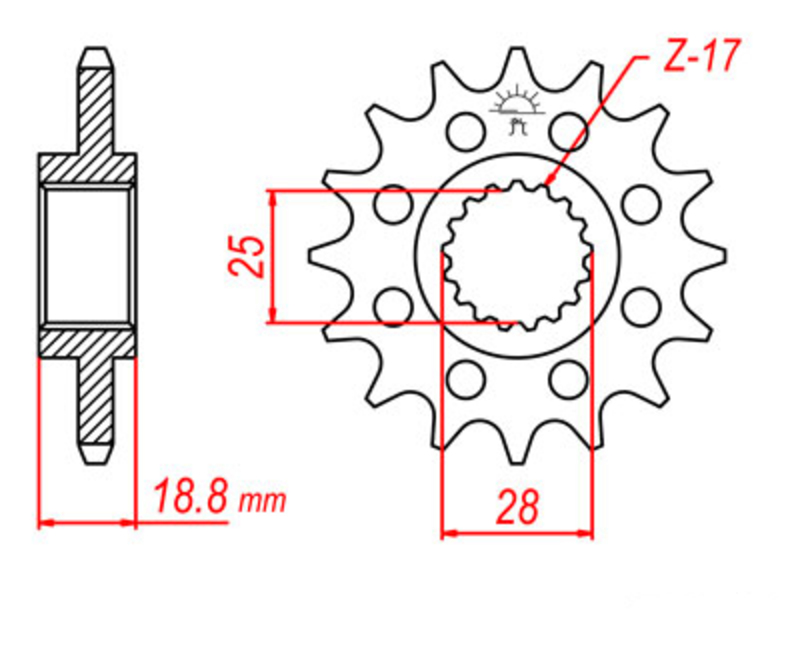 JT SPROCKETS Standard Stahlritzel vorne - 525