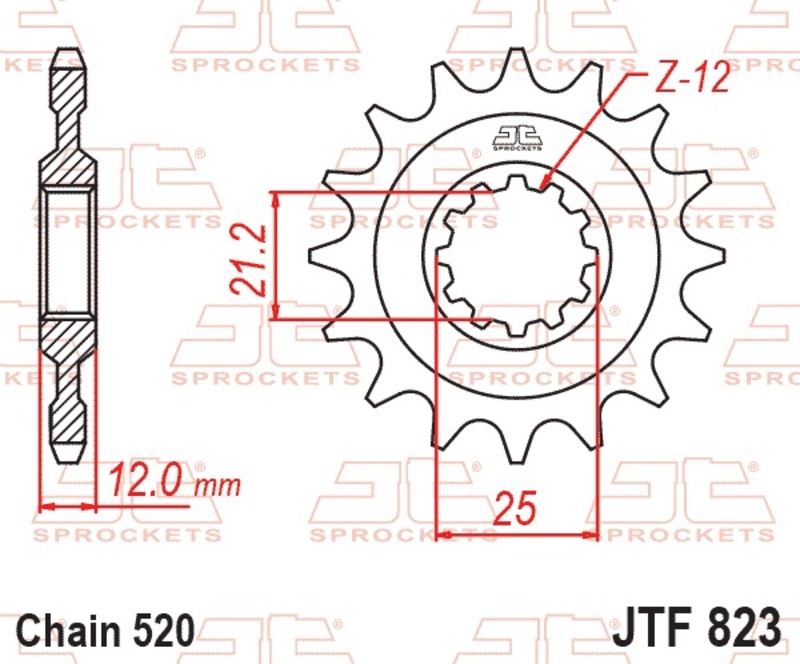 JT SPROCKETS Standard Stahlritzel vorne - 520